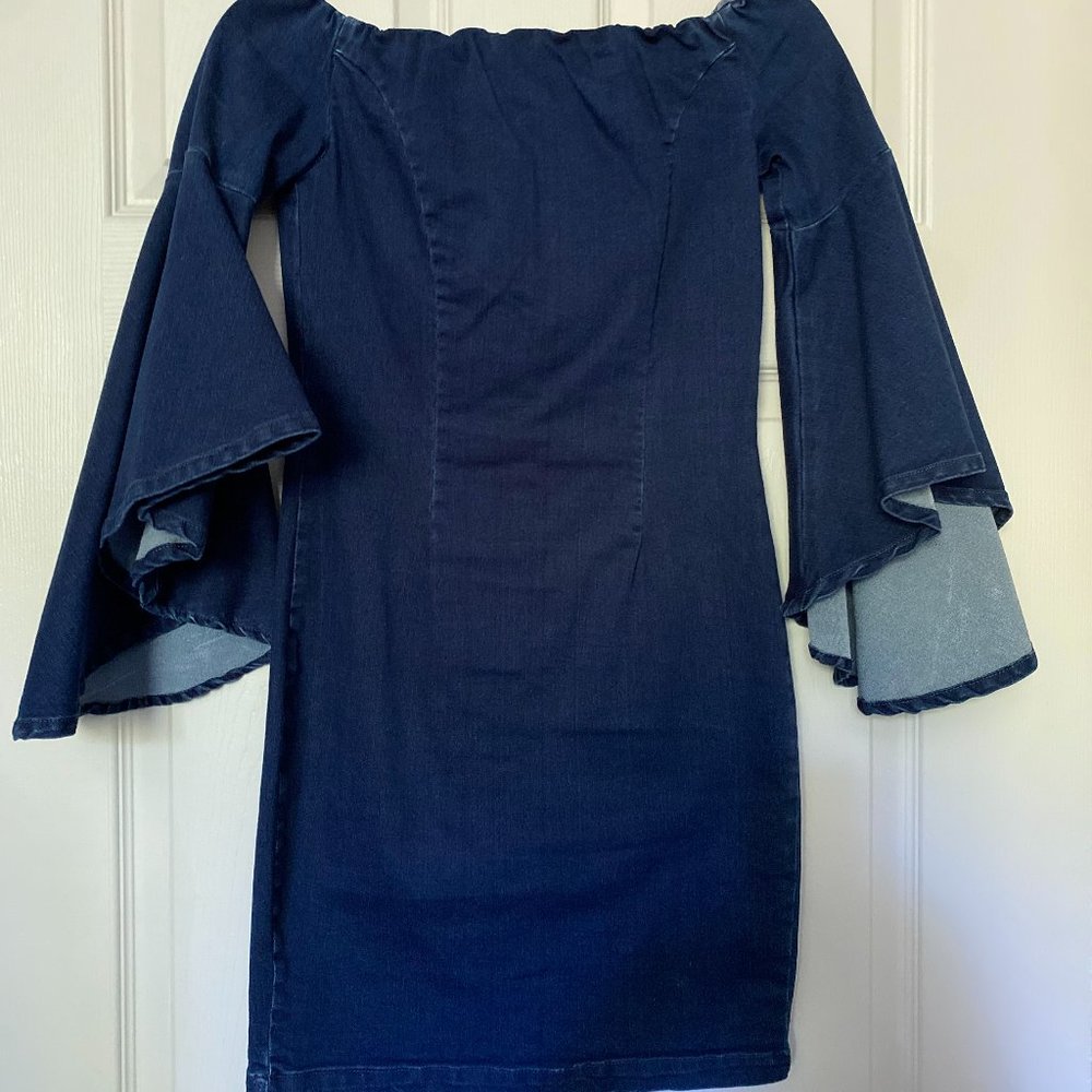 Venus Denim Sleeve Detail Dress - Only Worn Once!